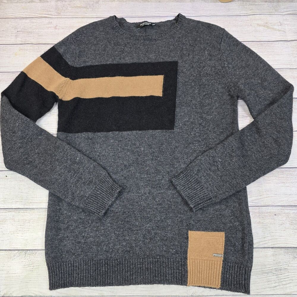 MARCIANO Los Angeles Sweater Mens Sz M Wool Crewneck Pullover Long Sleeves